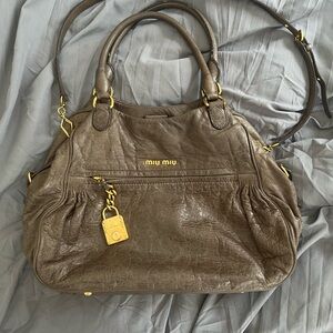 Authentic vintage Miu Miu brown nappa crossbody/handbag
